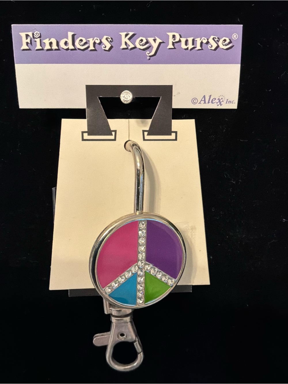 Multicolor Peace Sign Handbag Hook